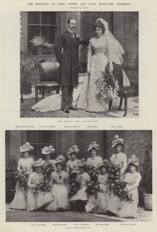 Bryllupet til Lord Crewe og Lady Margaret Primrose av English Photographer