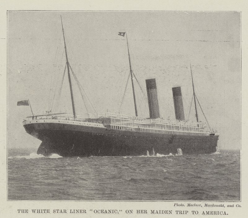 The White Star Liner Oceanic, på sin jomfrutur til Amerika av English Photographer