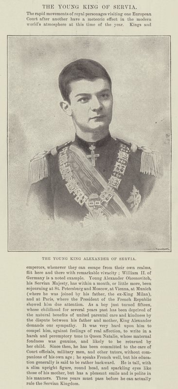 Den unge kongen Alexander av Serbia av English Photographer