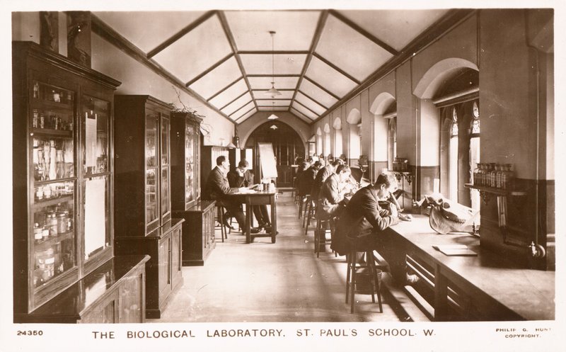Det biologiske laboratoriet ved St Pauls School av English Photographer