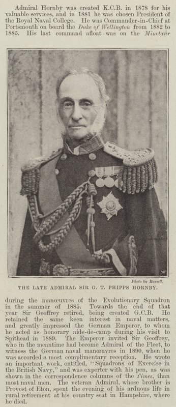 Avdøde admiral Sir GT Phipps Hornby av English Photographer