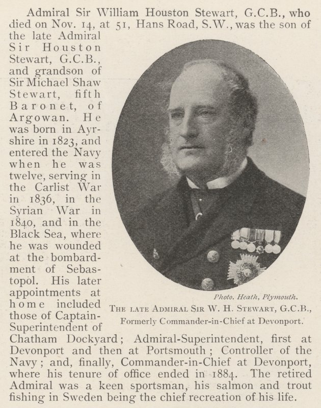 Avdøde admiral Sir WH Stewart, GCB, tidligere øverstkommanderende ved Devonport av English Photographer
