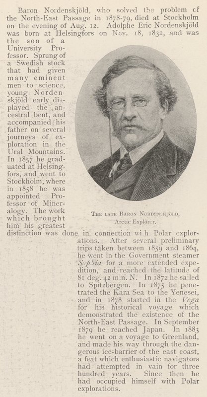 Avdøde baron Nordenskjold, Arctic Explorer av English Photographer
