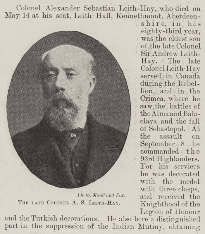 Avdøde oberst AS Leith-Hay av English Photographer