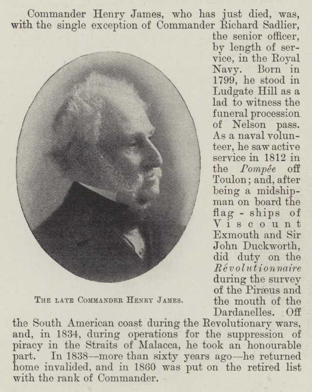 Avdøde kommandør Henry James av English Photographer