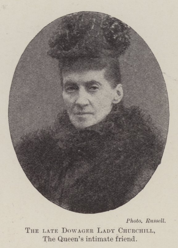 Avdøde enke Lady Churchill, dronningens intime venn av English Photographer