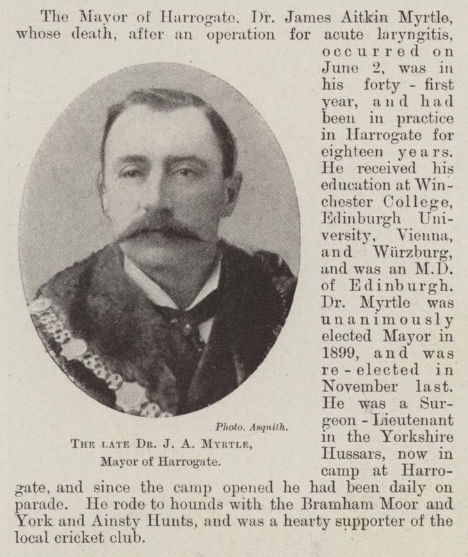 Avdøde Dr J A Myrtle, ordfører i Harrogate av English Photographer