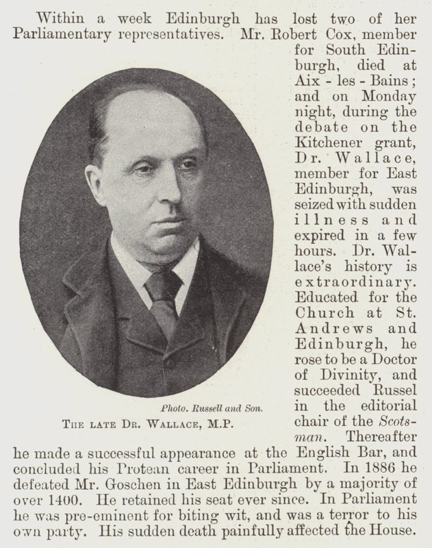 Avdøde Dr Wallace, MP av English Photographer