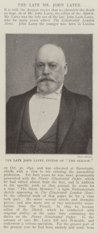 Avdøde John Latey, redaktør av The Sketch av English Photographer