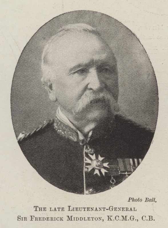 Avdøde generalløytnant Sir Frederick Middleton, KCMG, CB av English Photographer