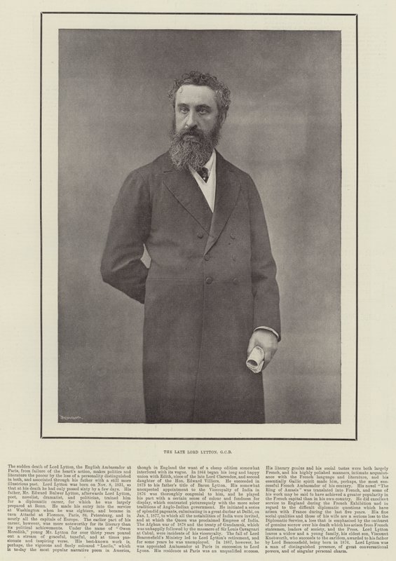 Avdøde Lord Lytton, GCB av English Photographer