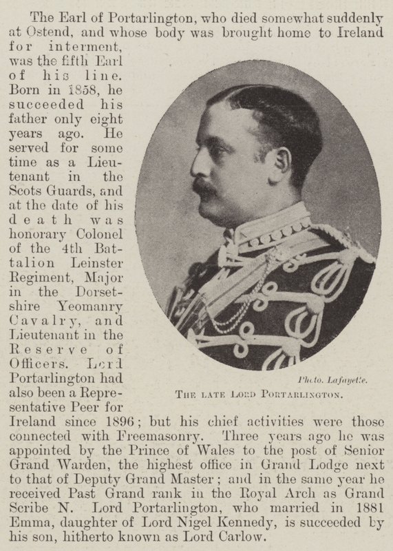 Avdøde Lord Portarlington av English Photographer
