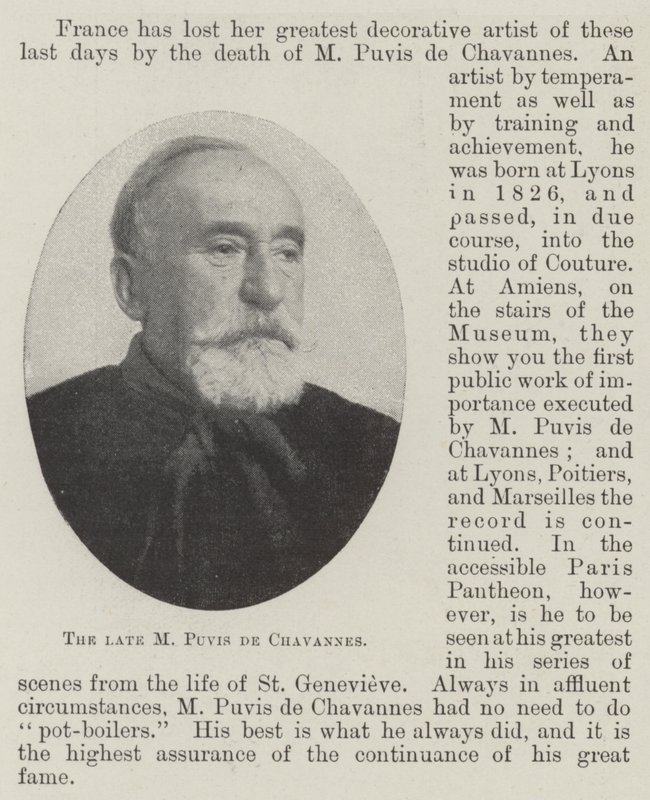 Avdøde M Puvis de Chavannes av English Photographer