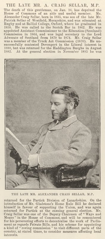 Avdøde Alexander Craig Seller, MP av English Photographer