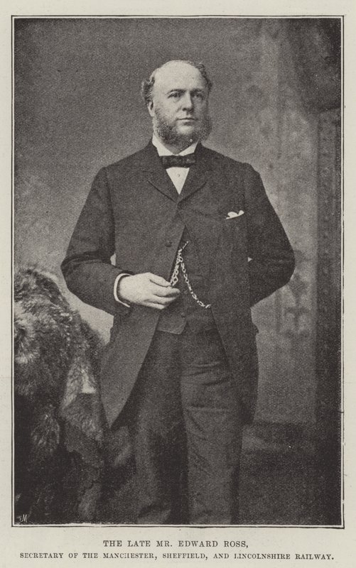 Avdøde Edward Ross, sekretær for Manchester, Sheffield og Lincolnshire Railway av English Photographer