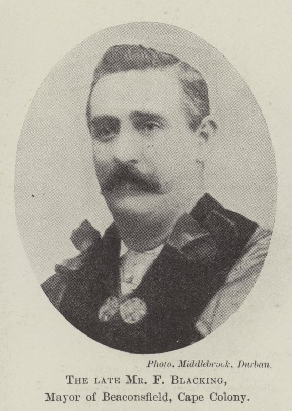 Avdøde Mr F Blacking, ordfører i Beaconsfield, Cape Colony av English Photographer
