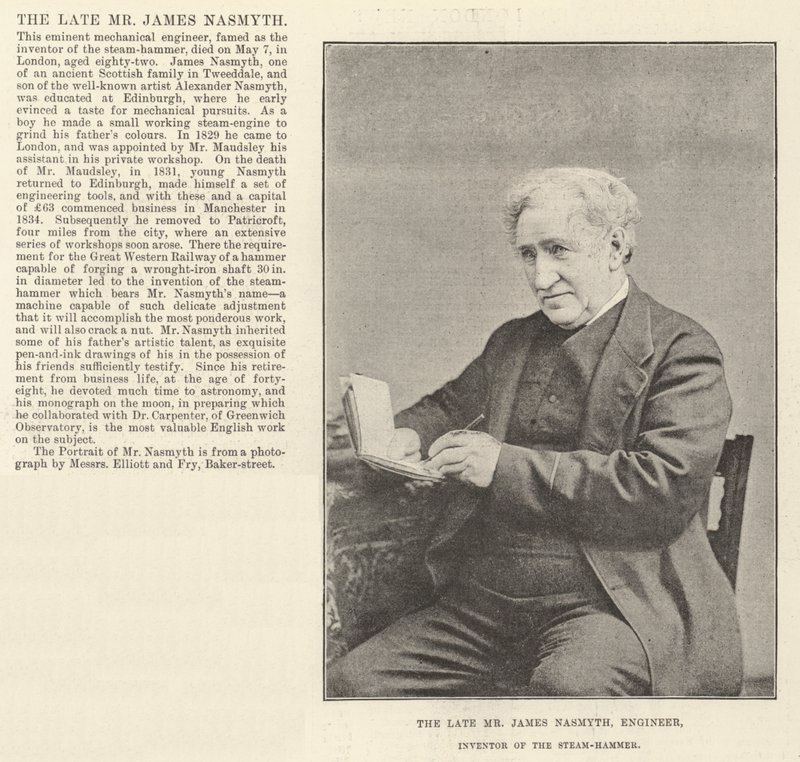Avdøde Mr James Nasmyth, ingeniør, oppfinner av Steam-Hammer av English Photographer