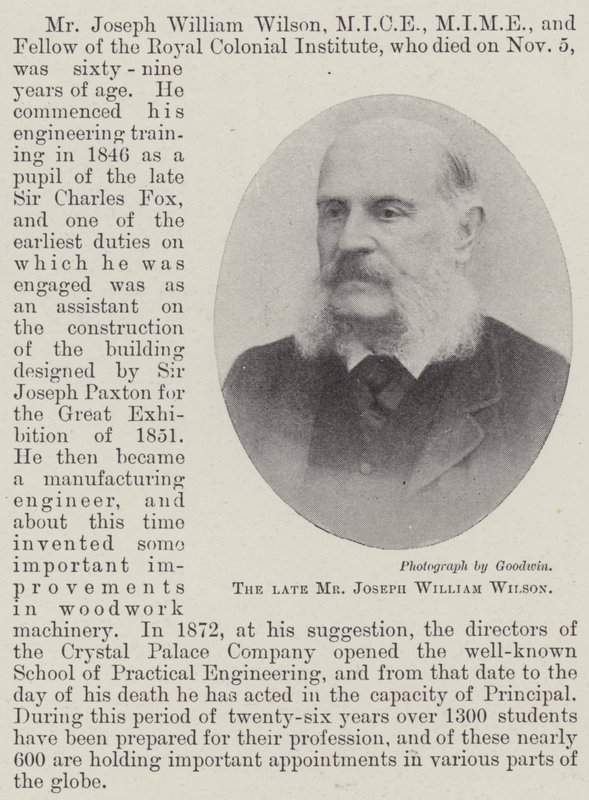 Avdøde herr Joseph William Wilson av English Photographer