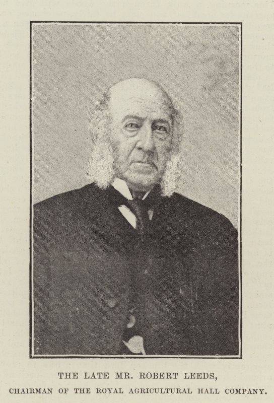 Avdøde Robert Leeds, styreleder i Royal Agricultural Hall Company av English Photographer