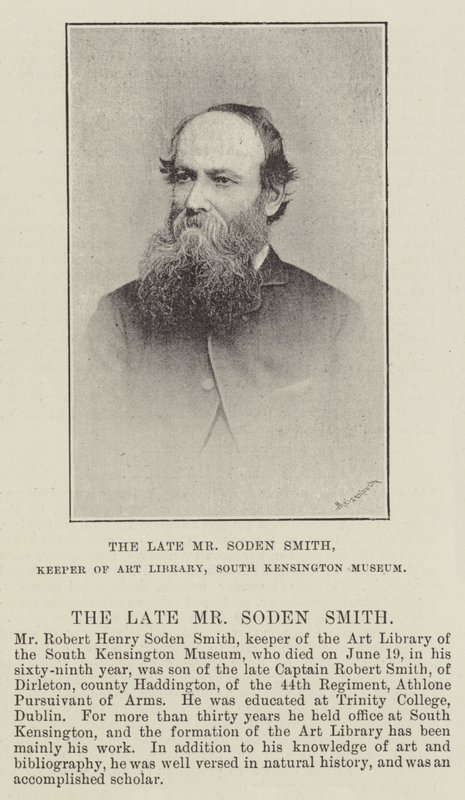 Avdøde Mr Soden Smith, Keeper of Art Library, South Kensington Museum av English Photographer