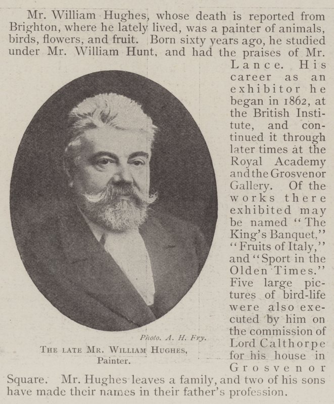 Avdøde Mr William Hughes, maler av English Photographer