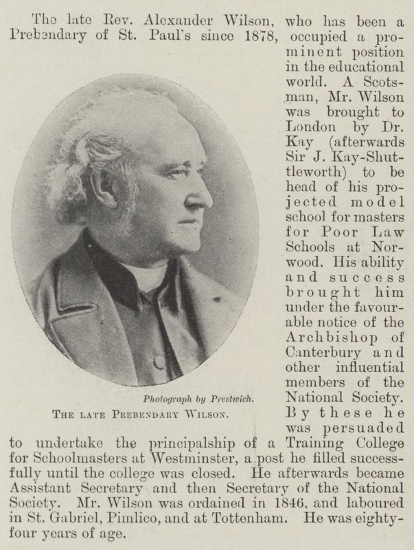 Avdøde prebendary Wilson av English Photographer