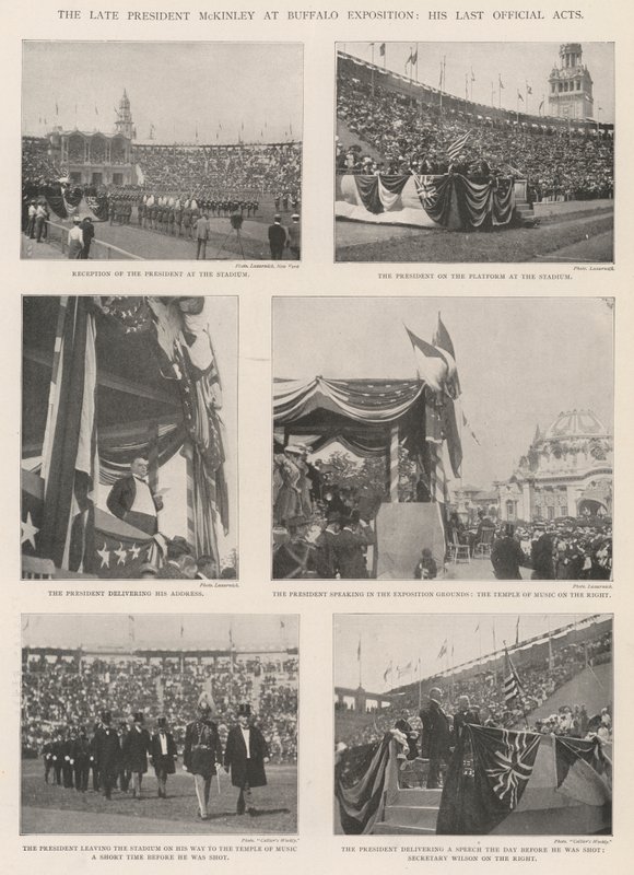 Avdøde president McKinley på Buffalo Exposition, hans siste offisielle handlinger av English Photographer