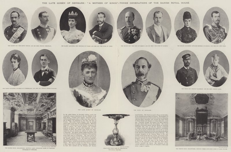 Den avdøde dronningen av Danmark, A Mother of Kings, tre generasjoner av det danske kongehuset av English Photographer