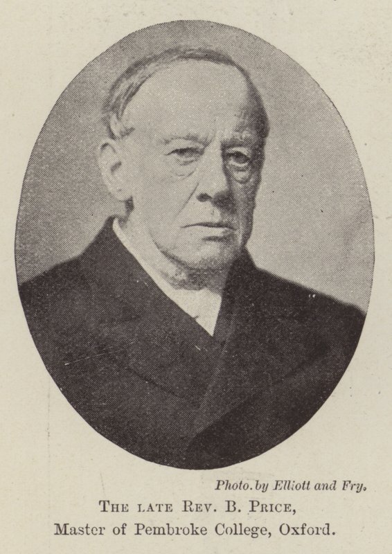 Avdøde pastor B Price, master ved Pembroke College, Oxford av English Photographer