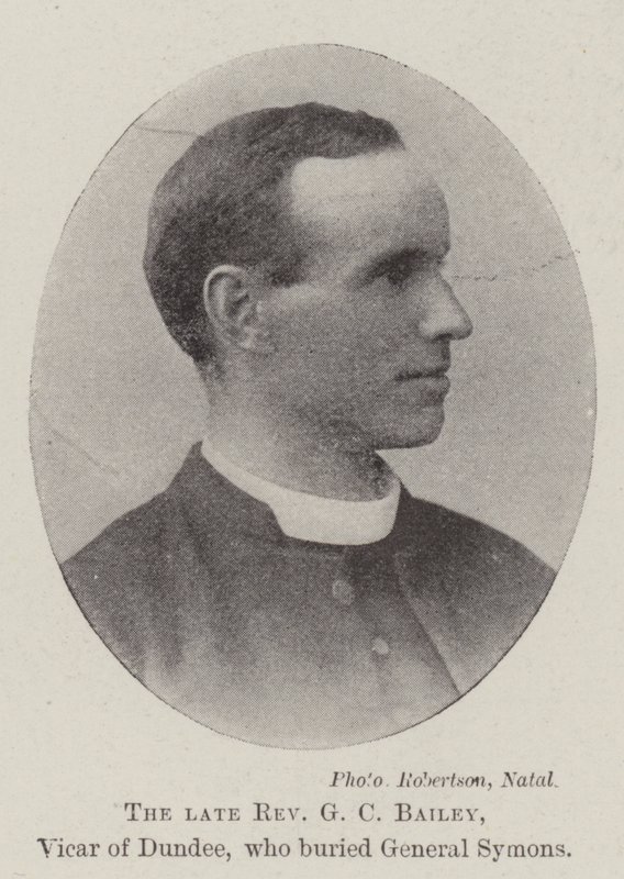 Avdøde pastor G C Bailey, sokneprest i Dundee, som begravde general Symons av English Photographer