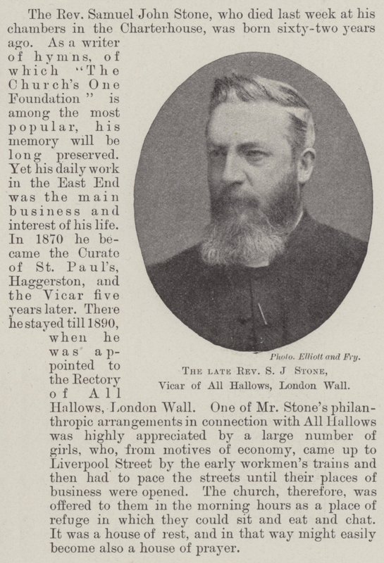 Avdøde pastor S J Stone, Vicar of All Hallows, London Wall av English Photographer