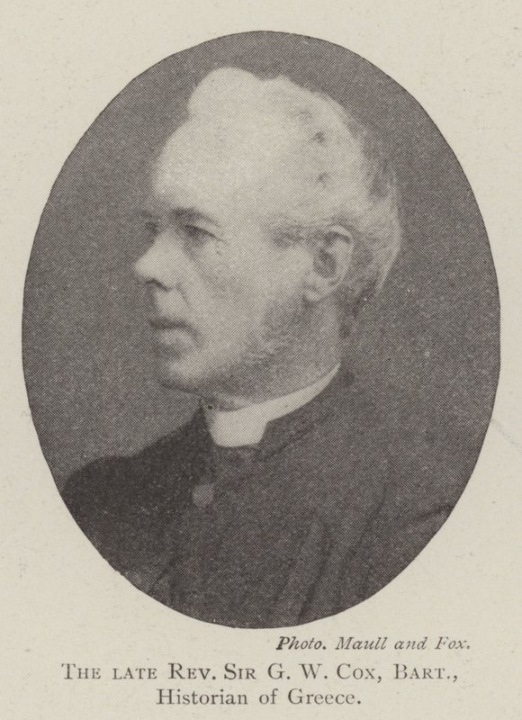 Avdøde pastor Sir GW Cox, baronet, historiker av Hellas av English Photographer