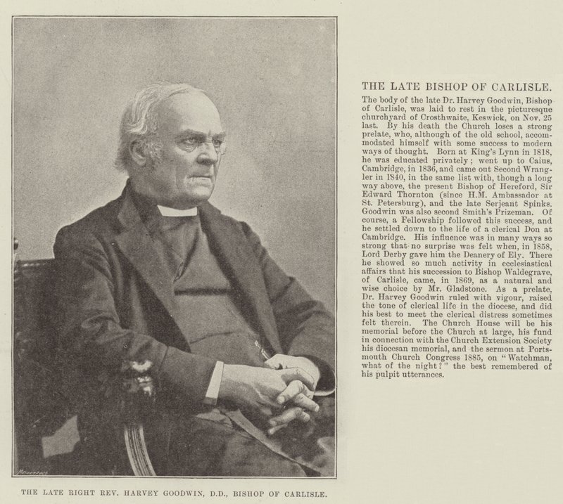 Den avdøde høyre pastor Harvey Goodwin, DD, biskop av Carlisle av English Photographer