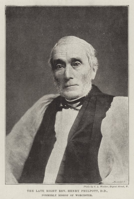 Den avdøde høyre pastor Henry Philpott, DD, tidligere biskop av Worcester av English Photographer