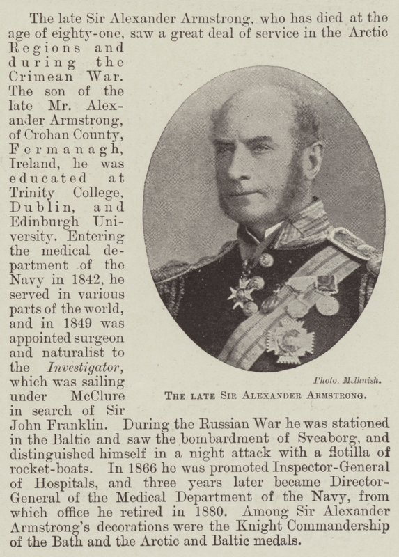 Avdøde Sir Alexander Armstrong av English Photographer