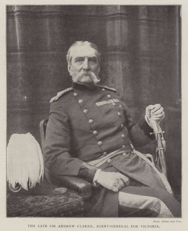 Avdøde Sir Andrew Clarke, generalagent for Victoria av English Photographer