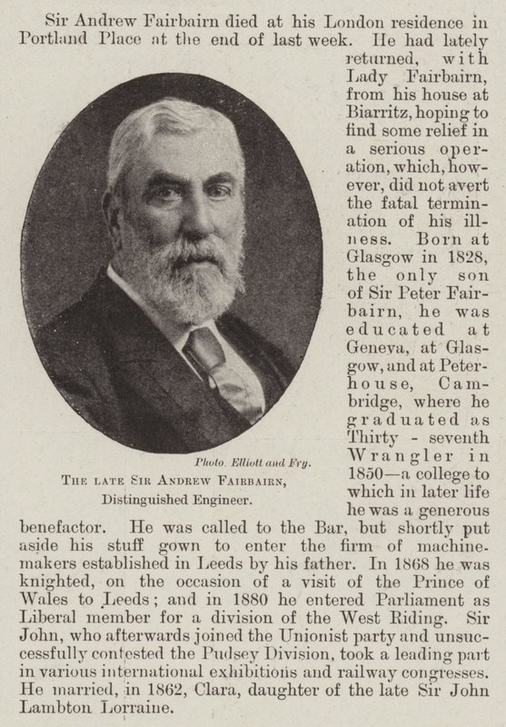 Avdøde Sir Andrew Fairbairn, Distinguished Engineer av English Photographer