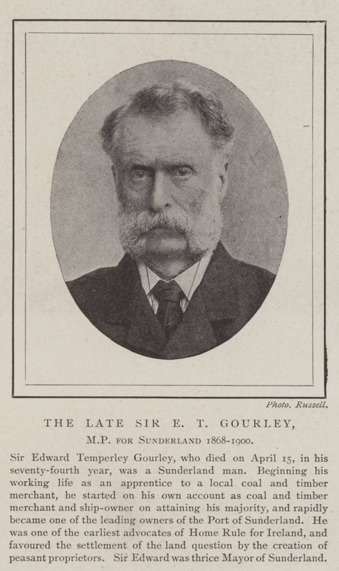 Avdøde Sir E T Gourley, MP for Sunderland 1868-1900 av English Photographer