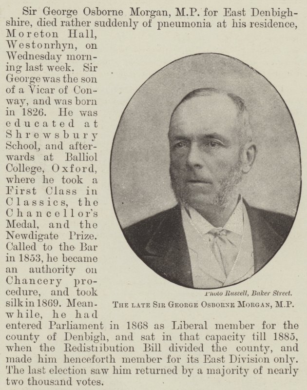 Avdøde Sir George Osborne Morgan, MP av English Photographer