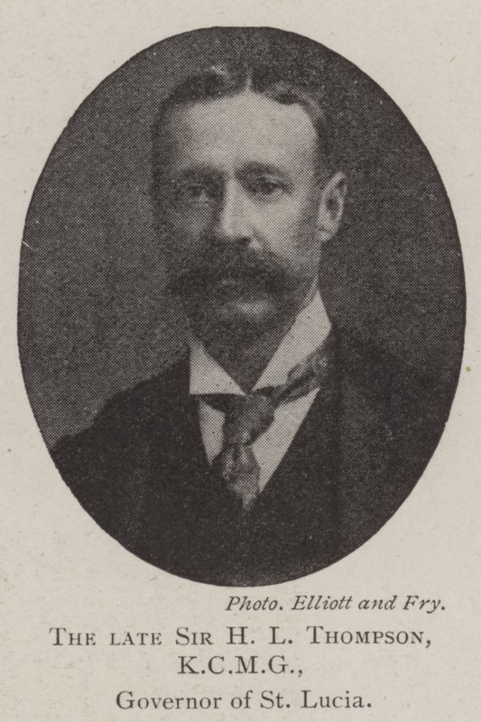Avdøde Sir H L Thompson, KCMG, guvernør i St Lucia av English Photographer
