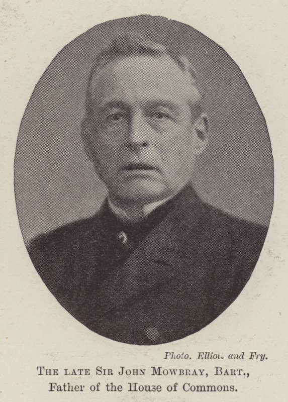 Avdøde Sir John Mowbray, Baronet, far til Underhuset av English Photographer