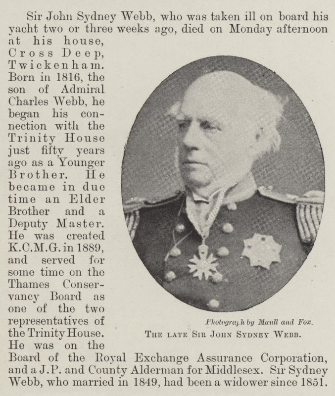 Avdøde Sir John Sydney Webb av English Photographer