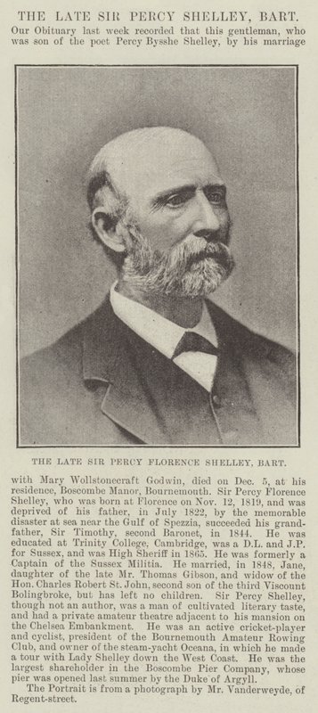 Avdøde Sir Percy Florence Shelley, Baronet av English Photographer