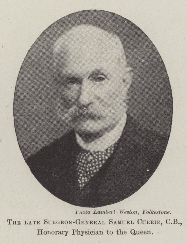 Avdøde kirurg-general Samuel Currie, CB, æreslege til dronningen av English Photographer