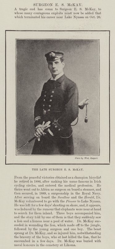 Avdøde kirurg E S McKay av English Photographer
