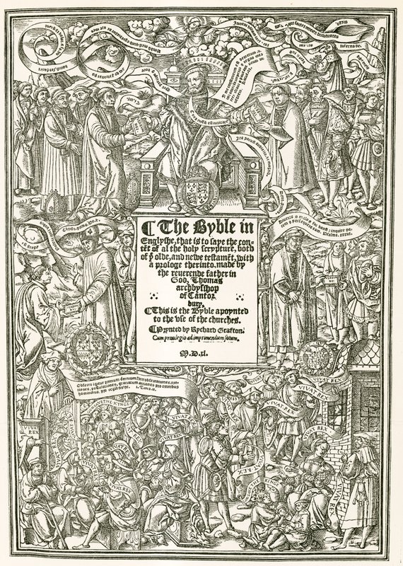 Tittelsiden til Cranmers Bible, 1540 e.Kr av English Photographer