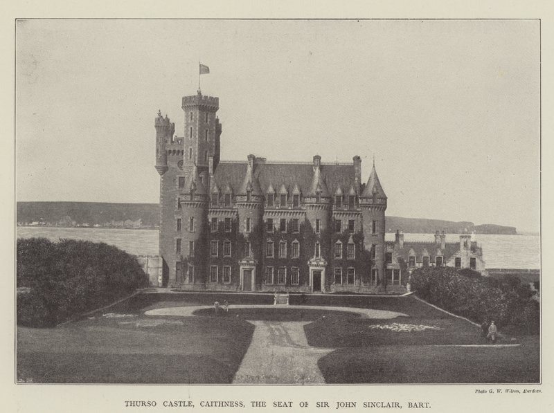 Thurso Castle, Caithness, setet til Sir John Sinclair, Baronet av English Photographer