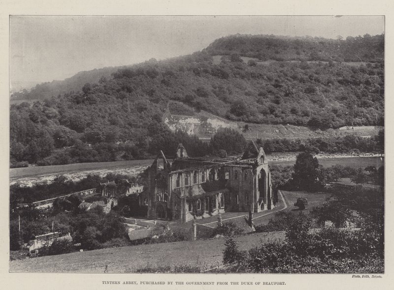 Tintern Abbey, kjøpt av regjeringen fra hertugen av Beaufort av English Photographer