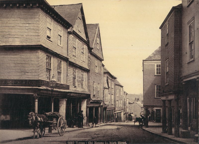 Totnes, gamle hus i High Street av English Photographer