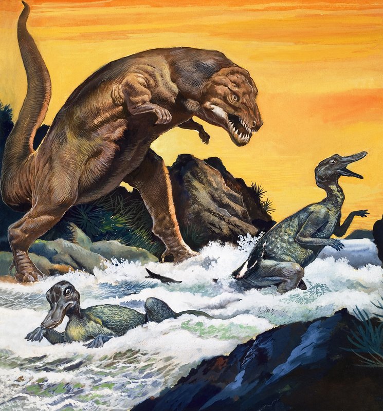 Tyrannosaurus Rex, fra «På jakt etter dinosaurer» av English Photographer